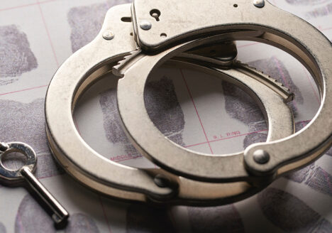 handcuffs and finger prints