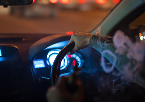 smoking in car